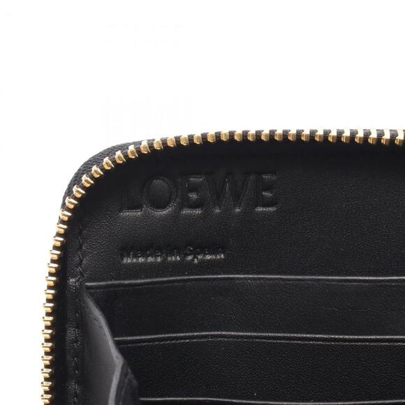 LOEWE Anagram Round Long Wallet, Leather, Women's,
